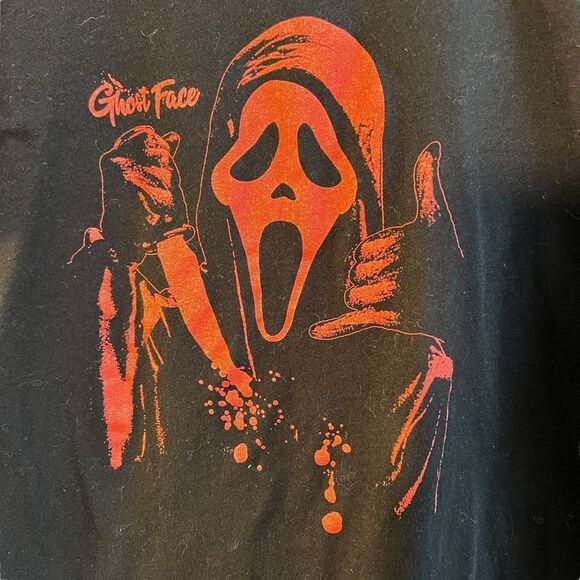 Torrid Womens Large Scream Ghostface Graphic T Shirt Black Red Short Sleeves - Picture 2 of 5